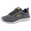 Sneaker SKECHERS "TRACK-KNOCKHILL", Herren, Gr. 47,5, grau (grau, schwarz), Leder, Textil, sportlich, Schuhe, mit gepolsterter Innensohle, Freizeitschuh, Halbschuh, Schnürschuh