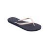 Sandale ROXY "Viva Tone", Gr. 8(38), blau (navy), Obermaterial: 98% Synthetikmaterial, 2% Metall / Futter: 100% Synthetikmaterial / Außensohle: 100% Moosgummi, Schuhe Badeschuh Damenschuh Schlappen Sommerschuh Zehentrenner