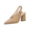 Slingpumps HÖGL "Högl Pumps Veloursleder", Damen, Gr. 40, grau (taupe), Veloursleder, elegant, Schuhe