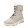 Schnürstiefelette REMONTE "Remonte Stiefelette Veloursleder", Damen, Gr. 39, grau (hellgrau), Veloursleder, casual, Schuhe