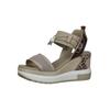 Keilsandalette NERO GIARDINI "Nero Giardini Sandalen Lederimitat/Textil", Damen, Gr. 39, braun (bronze), Lederimitat, Textil, casual, Schuhe