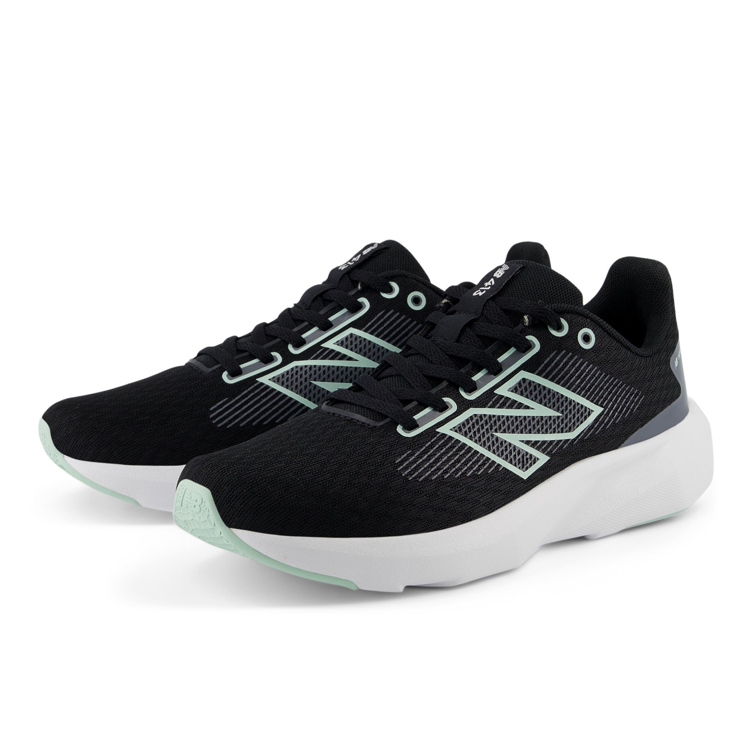 Laufschuh NEW BALANCE "413", Damen, Gr. 37,5, schwarz (schwarz, clay ash, castlerock), Synthetik, Schuhe Laufschuh