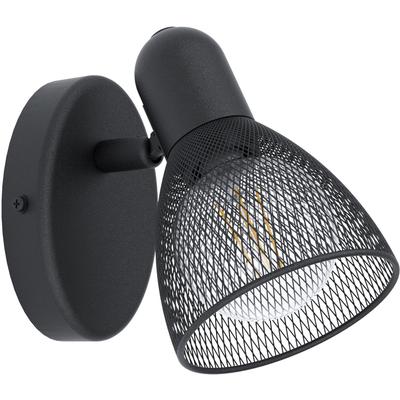 EGLO Wandleuchte "CAROVIGNO", schwarz, B:6,5cm H:10,5cm, Lampen Image