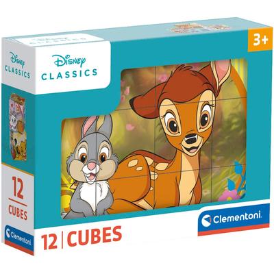 Würfelpuzzle CLEMENTONI "Disney Classics", bunt, Puzzles, KinderB:16cm H:12cm, Made in Europe, B:16cm H:12cm