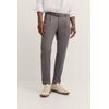 Bundfaltenhose BUGATTI "Tapered Fit", Herren, Gr. 38, Länge 30, 80, braun, 62% Polyester, 15% Lyocell, 13% Baumwolle, 7% Polyamid, 3% Elasthan, unifarben, casual, gerade, unten schmal, Hosen, mit Flexcity Jersey Stretch