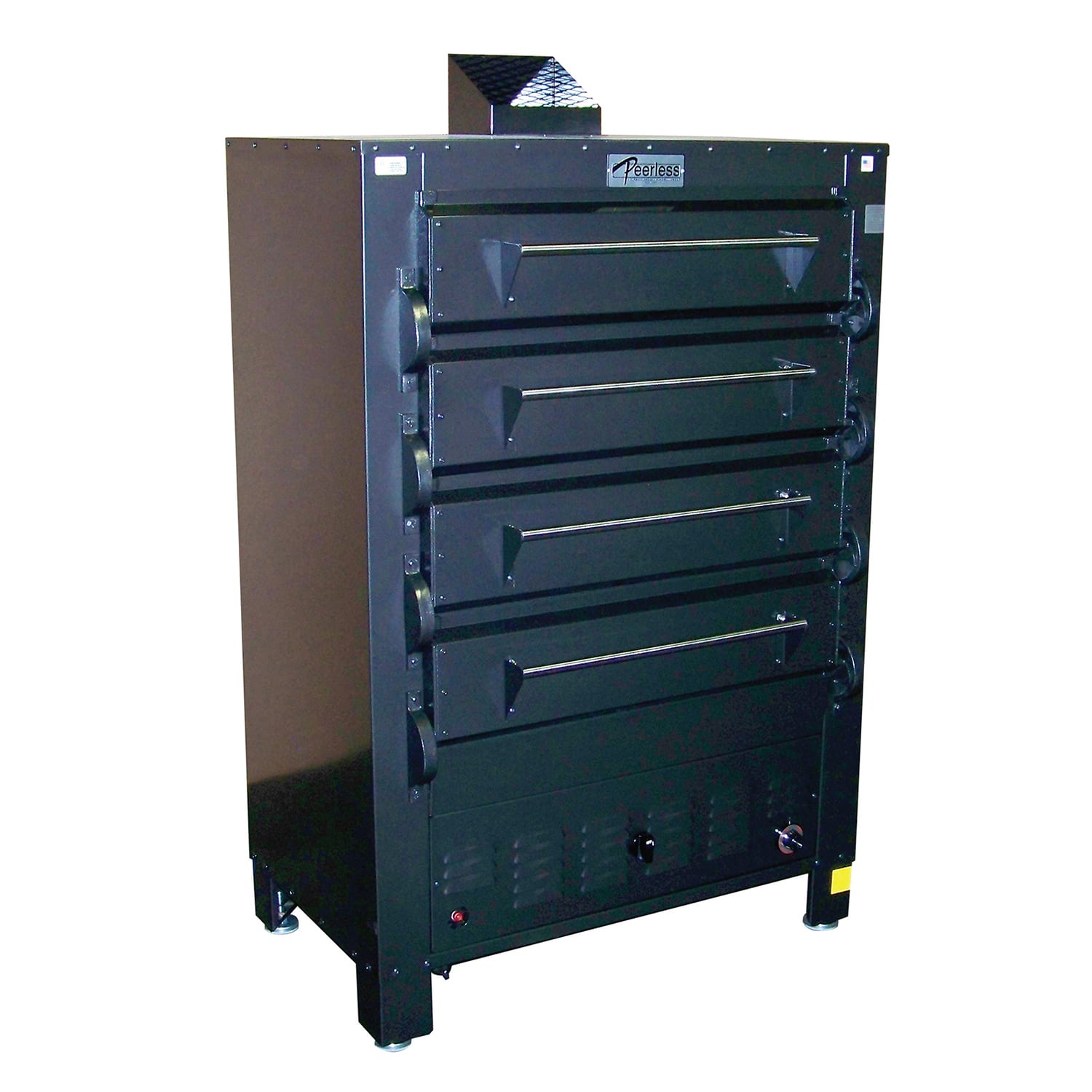 Peerless Ovens 2324M LP Floor Model Quadruple Mexican Restaurant Deck Oven - Liquid Propane, Black, Gas Type: LP