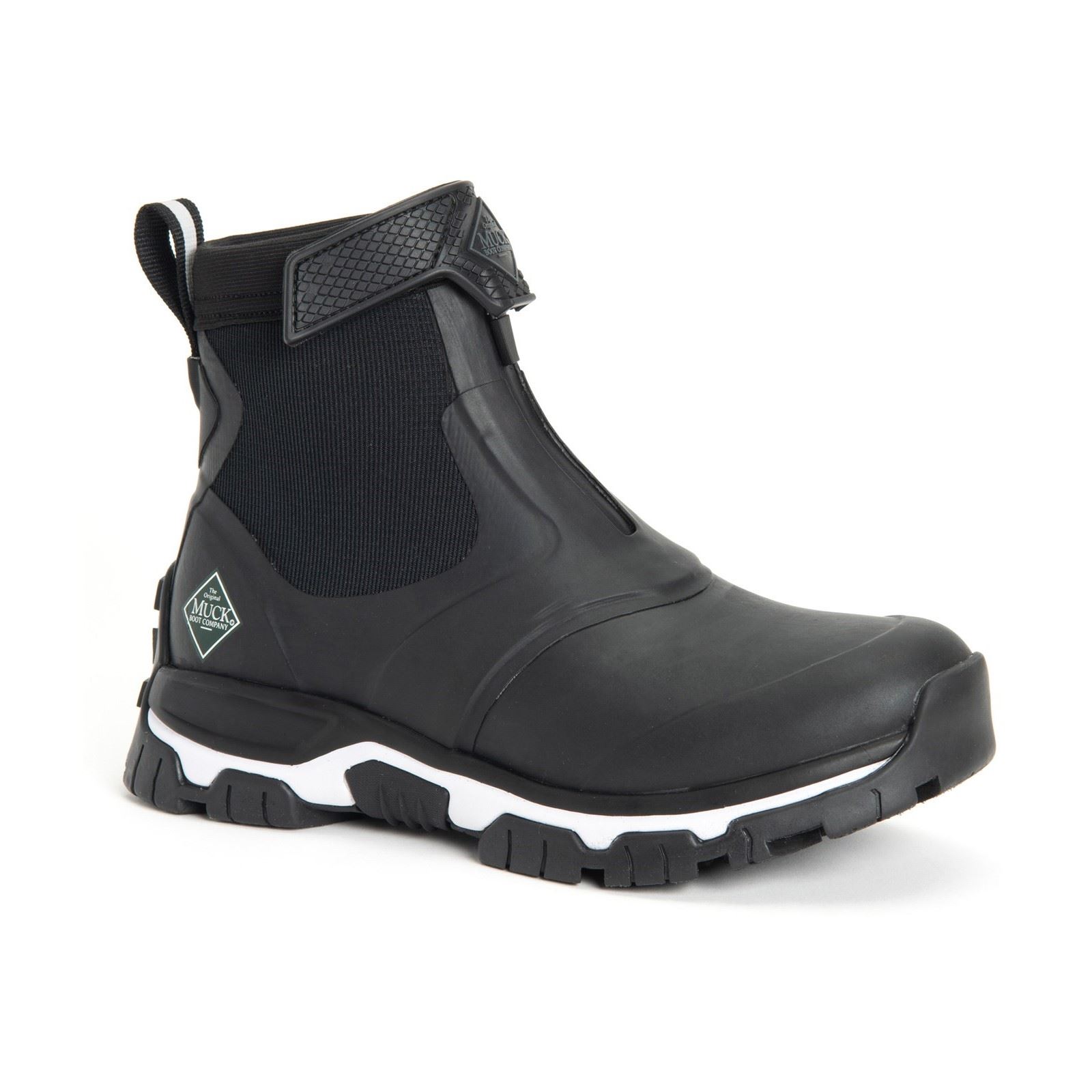 Muck Boots Apex Mid Zip Gummi Schwarz/Weiß Gummistiefel