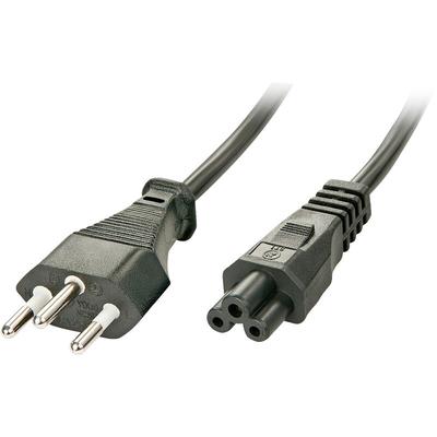 Lindy - Strom Anschlusskabel [1x Schweiz-Stecker - 1x Kleeblatt-Buchse C5] 2.00 m Schwarz Image