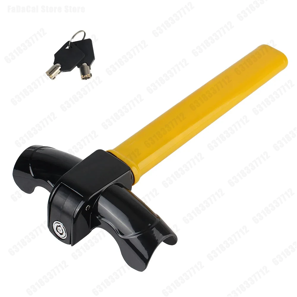 Verrou de volant de voiture avec clés, serrures de sécurité pour voiture, verrouillage de direction Automobile, antivol, accessoires de voiture, serrures en T de Protection