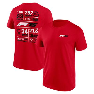 Formel 1 75 Grand Prix Story Grafik T-Shirt – Rot Image