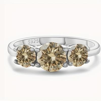 TEMU 1pc S925 2 Carat Moissanite Round, Suitable For , Exquisite, Creative, Suitable For Parties, Dates, Anniversaries Image