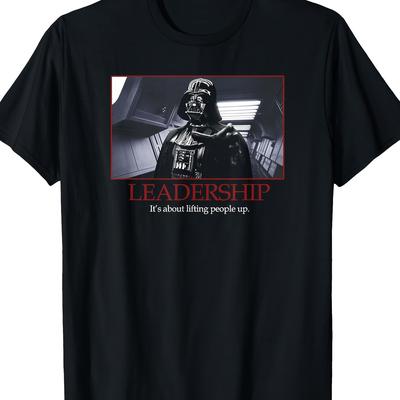 TEMU Star Wars Leadership Inspirational Poster Photo T-shir-100% Cotton T-shirt 220gt-shirt Image