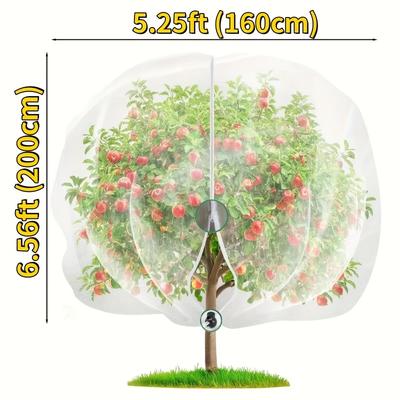 TEMU Tree Protection Net Bag, Durable Garden Cover With Zipper And Elastic Band For , , And Other Plants, Insect And Bird Defense Image