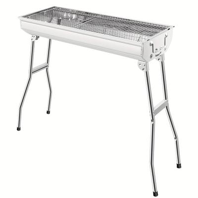 TEMU Stainless Steel Grill, Outdoor Charcoal Thickened Grill Image