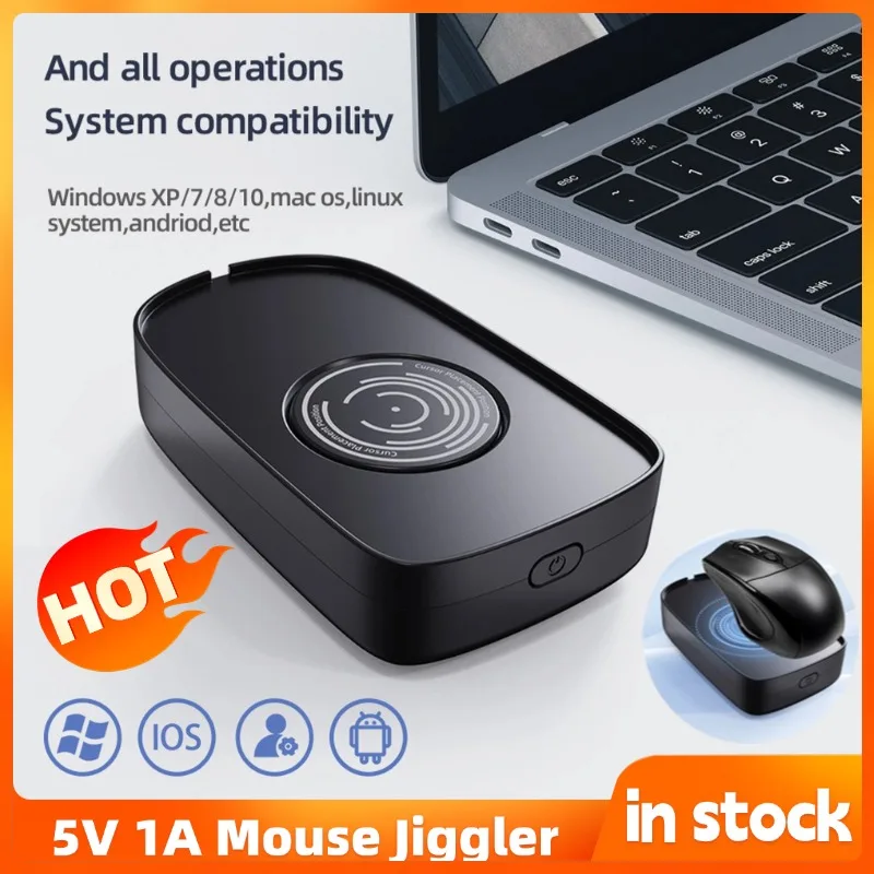 Nicht erkennbarer Maus-Jiggler, 5 V, 1 A, Maus-Mover, kabelgebunden, kabellose Maus zum Erwachen des Computers, um den PC aktiv zu halten, Maus-Wiggler-Gerät Image