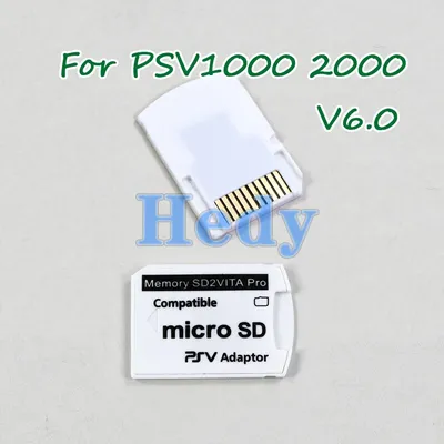 100PCS Version 5.0 6.0 SD2VITA For PS Vita 1000 V5 V6 Memory TF Card for PSVita PSV 1000/2000 Adapter System SD Micro Card