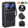 Ricevitore FM portatile con batteria radio FM/AM/SW Ricevitore FM Ottima ricezione Altoparlante trasparente con jack per cuffie da 3,5 mm Illuminazione a LED per anziani