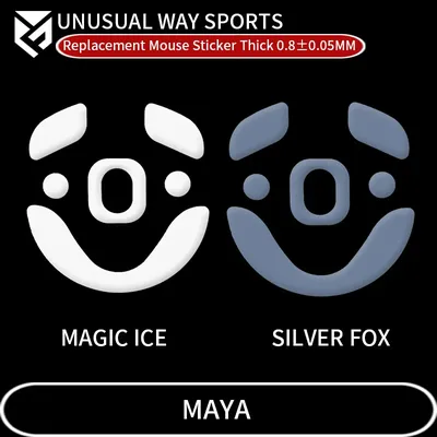 UnusualWaySports Mouse Skates Feet MAYA Cambered Surface PTFE Anti Collapse Magic Ice Pink Black
