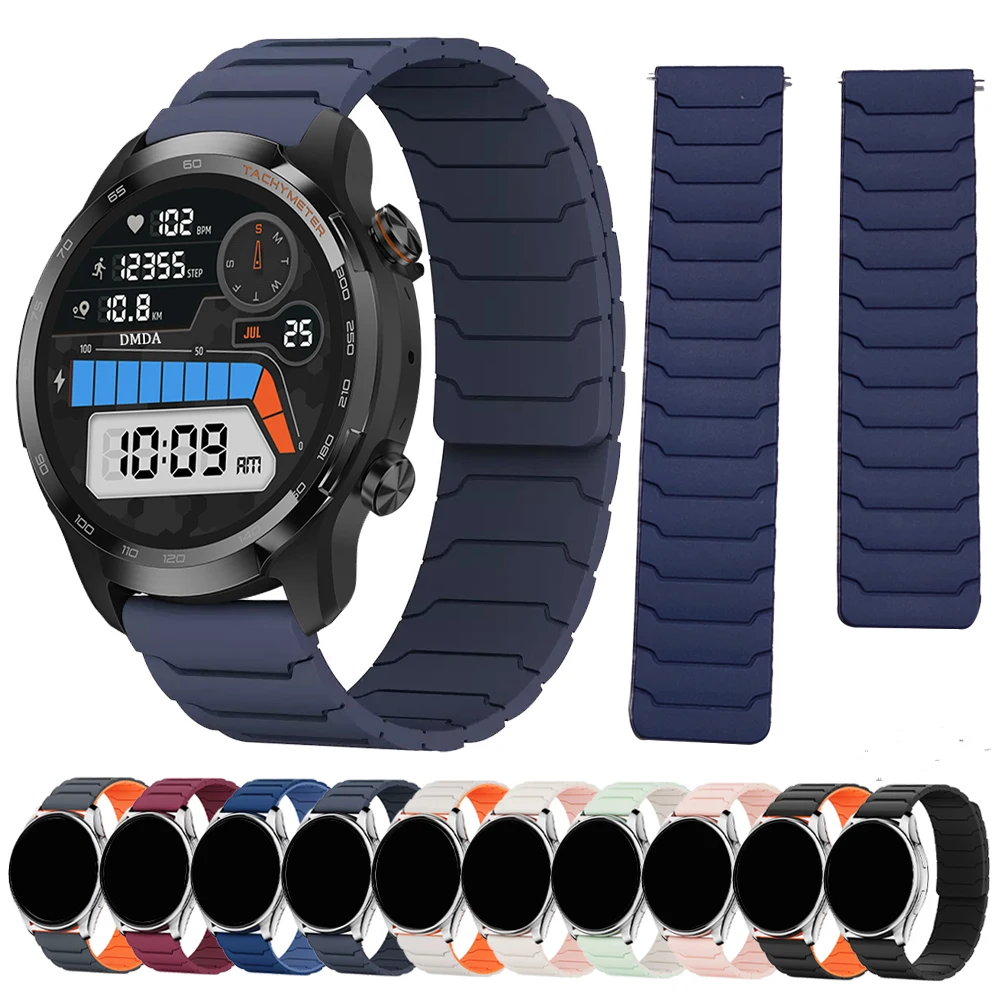 20 22 mm ersetzen Silikonarmband für TicWatch Pro 3 Ultra Band GPS/LTE E3 E2 S2 Pro X 4G GTW GTH 2021 Smartwatch Magnetarmband Image