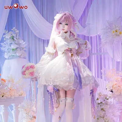 VORVERKAUF UWOWO Elysia Cosplay Spiel Honkai Impact 3: Elysia Fanart Blossom Bouquet Cosplay Kostüm Image