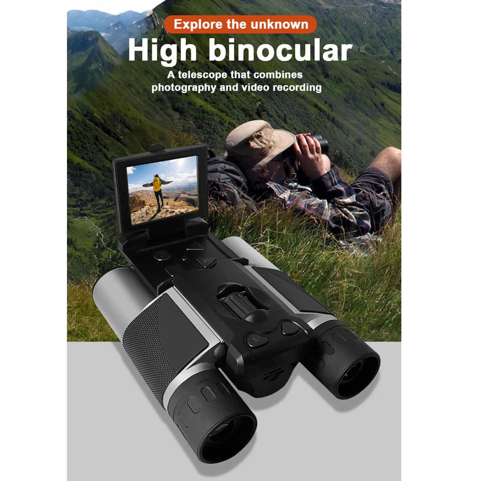 Digitales Fernglas, Video-Fotorecorder, Fernglas, 48 MP, 2,5 K HD, Dual-Weitwinkelobjektiv mit 1/4 Zoll Schraubenloch für die Vogelbeobachtung Image