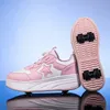 Neue trendige Mädchen 4-Rad-Rollschuhe Schwarz Rosa Junge Inline-Skates Schuhe Bequeme