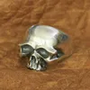 LINSION 925 Sterling Silber Schädel Ring Herren Biker Rock Punk Ring TA171 UNS Größe 7 zu 15