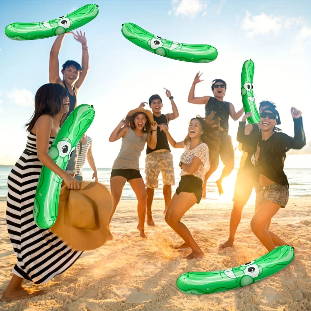 Aufblasbare Gurke – langlebiges PVC – ideal für Poolpartys, Geburtstage und Junggesellenabschiede | Verspieltes Design | Aufblasbarer Spaß Image