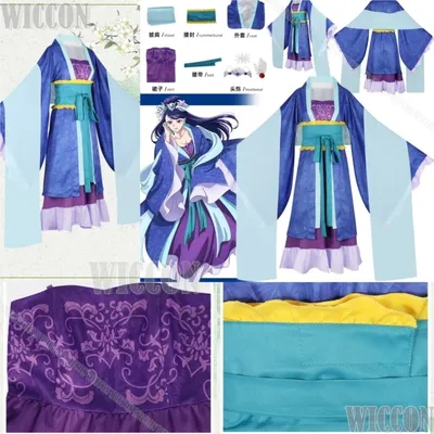  LiHua Li Hua The Apothecary Diaries Anime Kleidung Cosplay Lila Kleid Mädchen Frauen Anzug Han Fu Image