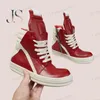 Ro Design Herrenschuh, rotes Leder, Stiefeletten, Outdoor-Stiefel, hoher Freizeitschuh, hochwertiger