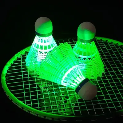 Light-up LED Badminton Glowing Lighting Balls Luminous Badminton Balls Colorful Lightweight Lighting Shuttlecocks Outdoor Game