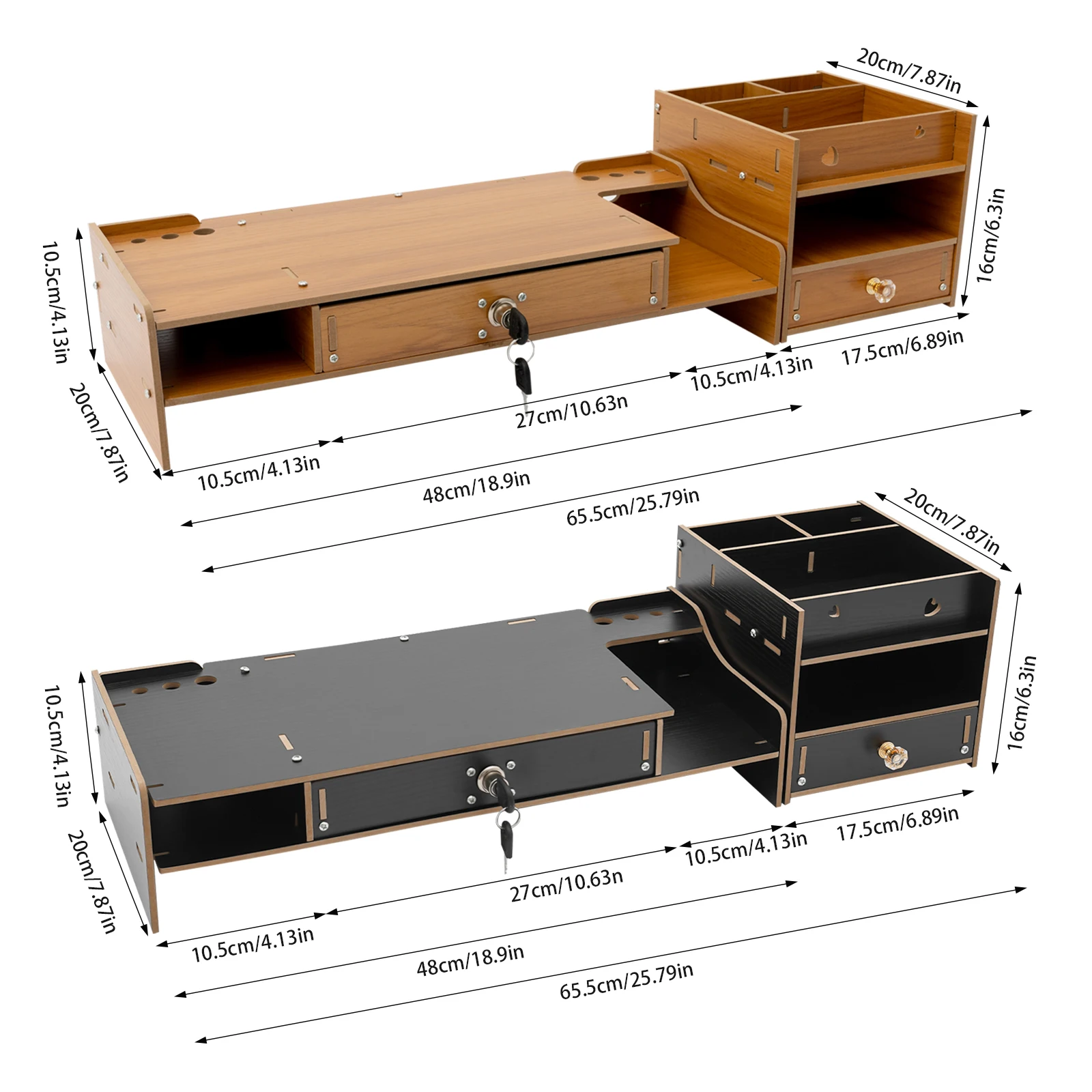 Moderner Desktop-Monitorständer, Monitor-Riser, Computer-Monitor-Booster-Ständer, 17,5 x 20 x 16 cm, für Büro und Studium Image