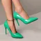 Women's Fashionable High Heeled Shoes Pointed Toe Patent Leather Single Shoe Summer Style Shoes With Polyurethane Sole