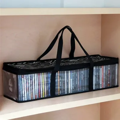 1pc Bag CD Storage Bag For Home DVD Storage Bag Media Organizer Bag DVD, CD, Blu-ray Disc, Movie
