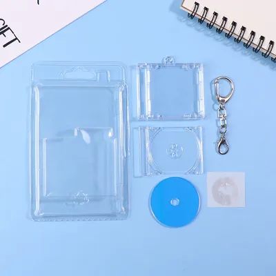 1set Mini NFC Functional CD Disc Case Key Chain Peripheral Commemorative Album Key Holder For DIY