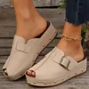 Frauen Schuhe Sandalen Sommer Offene spitze Damen Schuhe Slides frauen Sandalen Keil frauen Schuhe