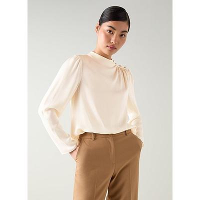 Samantha Ivory Viscose Blouse, Ivory