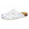 Clog LICO "Clog Bioline Clog Print", Gr. 41, weiß, Synthetik, Schuhe