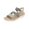 Riemchensandale REMONTE "Remonte Sandalen Lederimitat", Damen, Gr. 40, grün (oliv), Lederimitat, casual, Schuhe