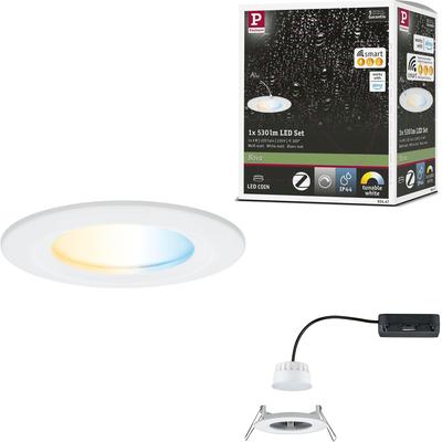 PAULMANN LED Einbauleuchte "LED Einbauleuchte Nova Coin IP44 rund 78mm", weiß, 1 flammig, Ø 7,8cm,, Lampen, Memoryfunktion, Farbwechsler, Farbsteuerung, Dimmer, Smart Home Image