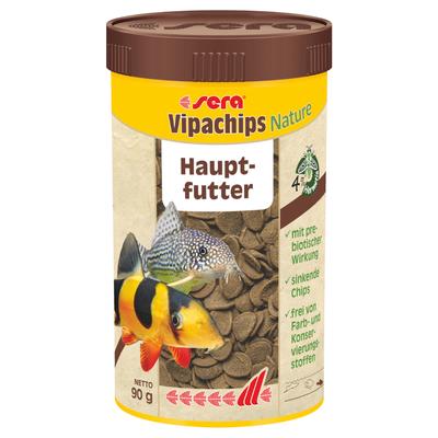 Sparpaket: 2x250ml sera Vipachips Nature Fischfutter