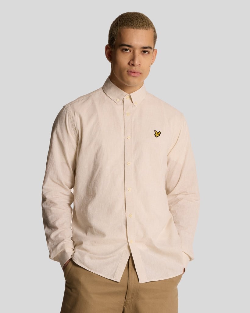 Lyle & Scott Leinen Oxford Hemd - Gelb Image