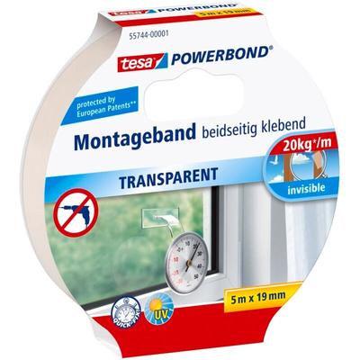 tesa Powerbond® Montageband Transparent - doppelseitiges Klebeband - durchsichtiges Image