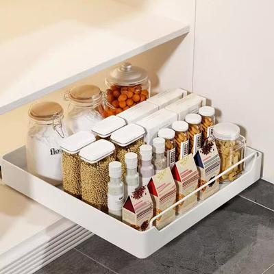 Teleskopschublade, Korbauszug Küchenschrank Organizer mit Griff, Ausziehbare Schubladen Image