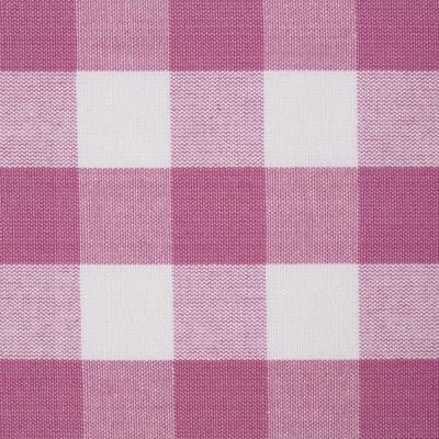 Homescapes - Groß karierter Baumwollstoff pink-weiß – Meterware, 150 cm breit Image