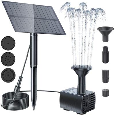 W Solarbrunnen für den Außenbereich, Solar-Teichpumpe, Solar-Wasserpumpe für Brunnen, Vogelbad, Image