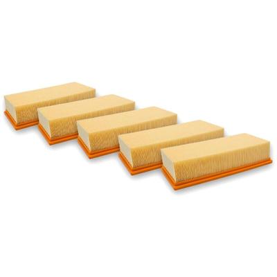 Vhbw - 5x Flachfaltenfilter kompatibel mit Hilti vc 60M-X, vc 60 u, vc 60L-X, vc 60-U Staubsauger Image