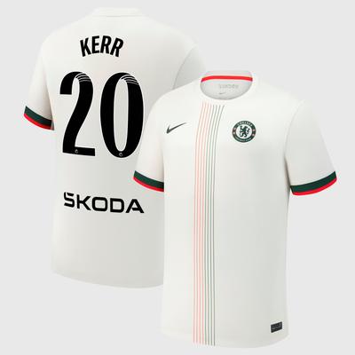 Chelsea WSL Stadion Auswärtstrikot 2025-26 mit Aufdruck Kerr 20 Image