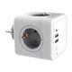 Ymyny - Prese usb multiple, multipresa a cubo da parete a 4 prese con 2 alimentatori usb, 1