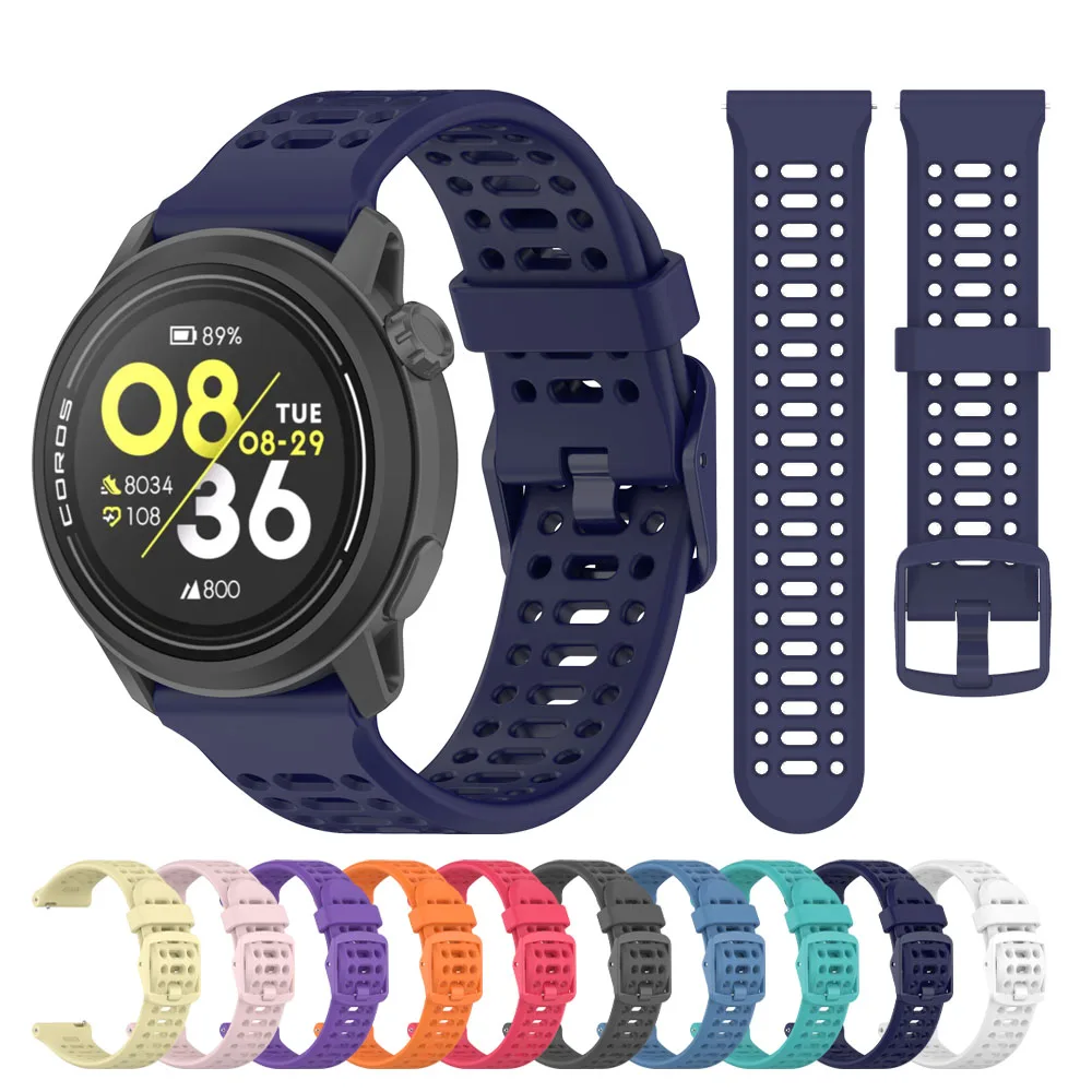 20 mm 22 mm Silikonarmband für COROS PACE 3 Uhrenarmband Sportarmband für COROS PACE 2/APEX 2 Pro 42 mm 46 mm Ersatzarmbänder Image
